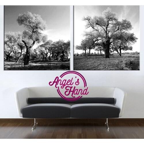 2 pcs/set,5D DIY diamond embroidery White and Black Tree,full diamond painting Cross Stitch Rhinestone mosaic home decoration