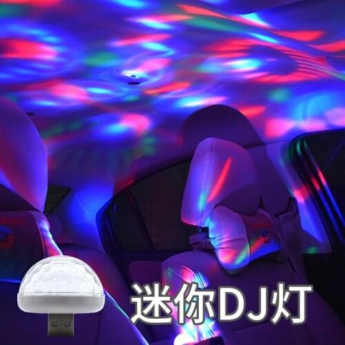 Excavator car atmosphere light car interior decoration usb colorful light colorful mini wireless music sound control dj light
