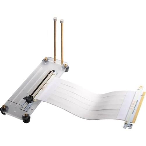 White Graphics Card Vertical Kickstand Bracket Base Magnetic Standoff for PCI-E PCIe 3.0 16X GPU Extension Cable