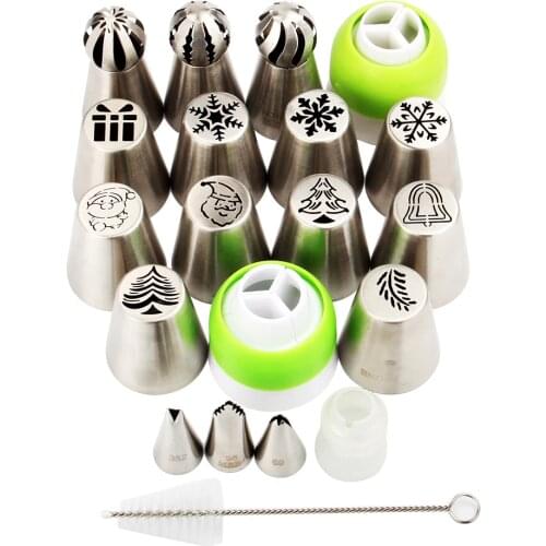 Free Shipping MRF 20PCS Cake Decorating Kits Supplies Pastry Cupcake Icing Tips Baking Frosting Tools Set