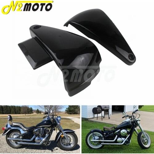 Black Motorcycle Battery Side Fairing Cover For Kawasaki Vulcan 400/800 VN400 VN800 1995-2006 Motorbike ABS Battery Side Covers