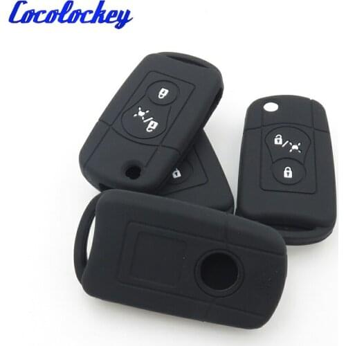 Cocolockey Silicone Rubber Car Key Shell Fob Cover Case for Ssangyong Actyon / Rexton W / Kyron CAR Interior Accessories No Logo