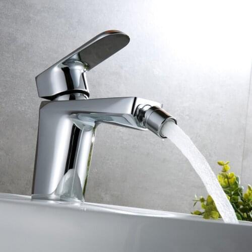 Unique design Chrome brass bathroom sink basin faucet Cold and hot water mixer faucet Tap Rotatable nozzle