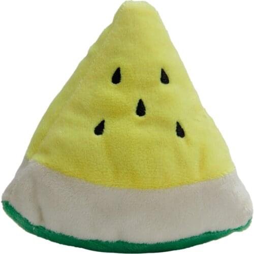 Legendog 1pc Funny Pet Toys Interactive Cute Watermelon Fruit Shape Dog Squeaky Toy Dog Plush Toy Pet Supplies
