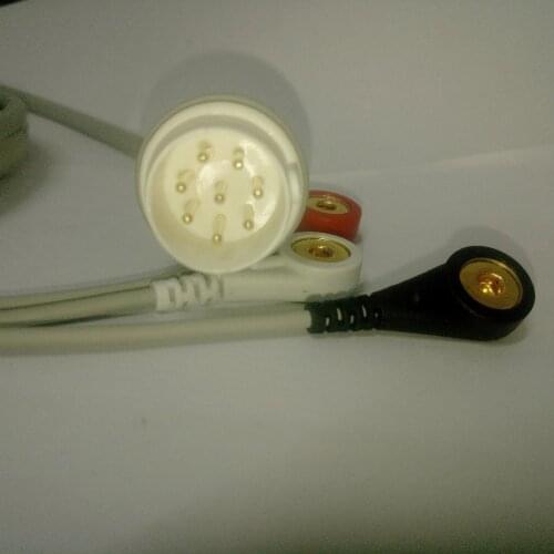 Free Shipping Defibrillate moment,Compatible with 8pin Phili/ps/HP patient monitor the ECG cable and 3 lead snap leadwires,AHA