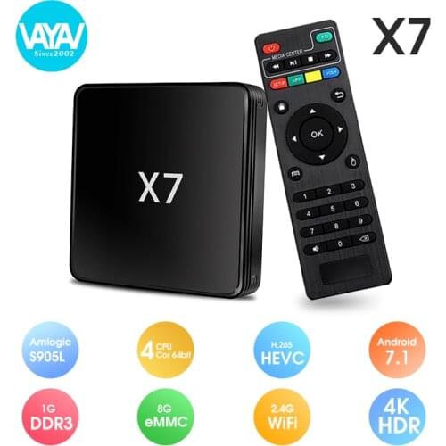Original Android 7.1 Amlogic S905X2 DDR4 usb 2.0 4k FHD set top box X7 Pandala hot selling BOX TV
