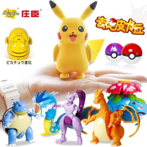 Genuine Pokemon figures toys anime figurine pokemon pikachu Charizard Mewtwo Squirtle pokemones action figure kids model dolls