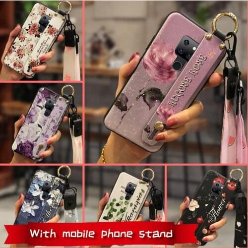 Original Shockproof Phone Case For Cubot P30 Waterproof Wrist Strap Wristband Anti-dust Flower