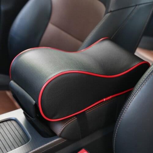 PU Leather Car Central Armrest Pad Auto Center Console Arm Rest Seat Box Mat Cushion Pillow Cover with phone Storage bag