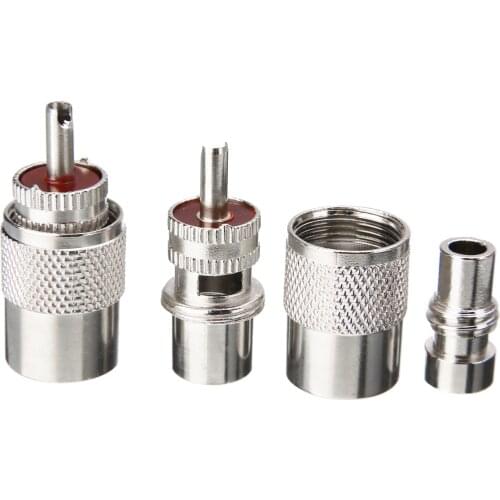 10pcs UHF PL-259 Solder Connector Plug With Reducer for RG8X Coaxial Coax Cable