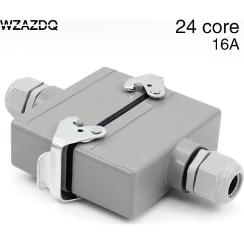 Heavy duty connector 24 core Rectangular butt type He-024 waterproof socket connector for aerospace industry 16A