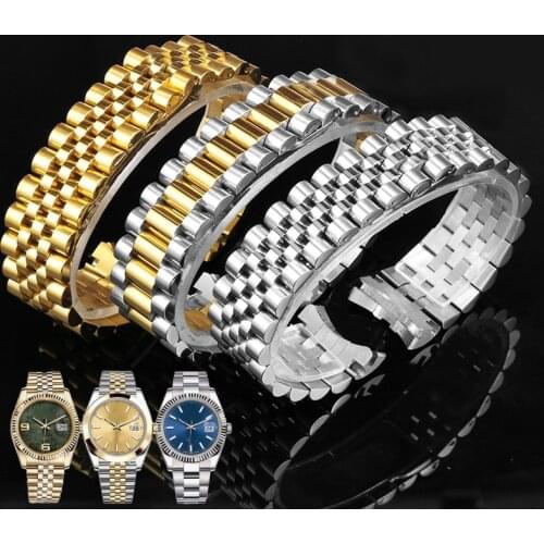 Watchbands Fit For Rolex DATEJUST DAY-DATE OYSTERPERTUAL Watch Band Strap Watch Accessorie Stainless Steel Watch Bracelet Chain