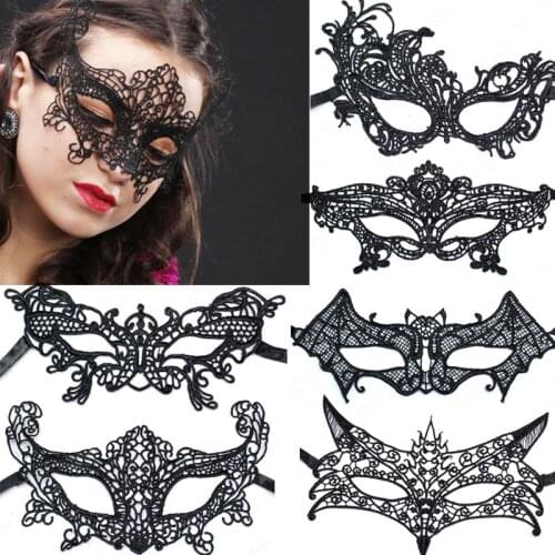 Sexy Cosplay Toy Costumes Women Lace Party Nightclub Queen Eye Mask Erotic Lingerie Venetian Carnival Anonymous Mardi