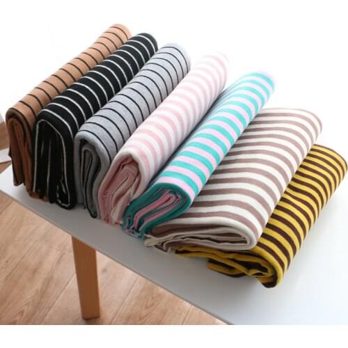 Width 64'' Stretchy Striped Velvet Fabric By The Half Yard For Thermal Clothing Material