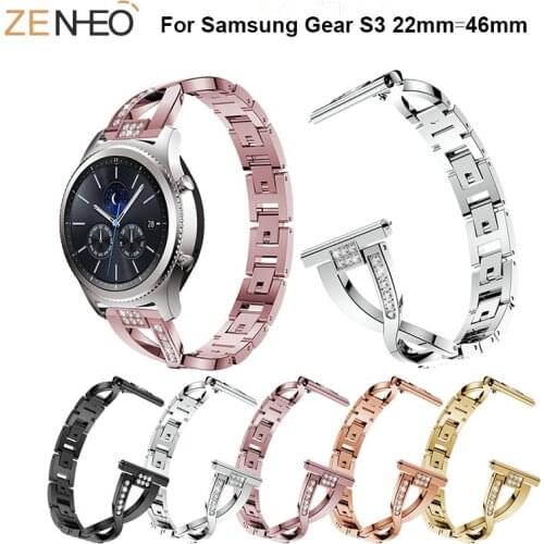 Replacement Metal Bands watchband For Samsung Gear S3 22mm Watch Band Strap For Samsung Gear S3 smart Watch 46mm wristband Strap