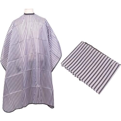 High Quality Haircut Hairdressing Barber Cloth Waterproof Stripe Hair Cutting Apron Cape Hair Styling Supplies Salon Barber Gown
