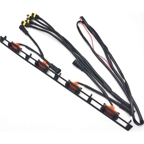 Amber Front Bumper Hood Grille LED Lights with Wire Harness For Tacoma 2012-2015