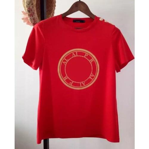 Plus Size Lady Summer Cotton T-Shirt Short Sleeve Poleras Mujer Top Tee Shirt Femme Paris Printed Men and women unisex T shirt