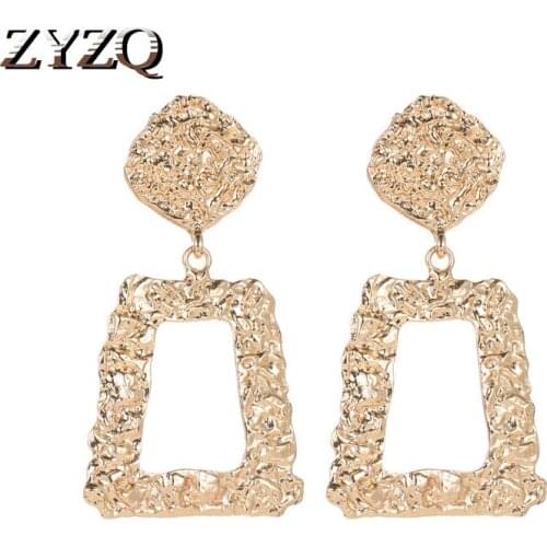 ZYZQ New Punk Stylish Drop Earrings Hyperbole Geometric Drop Earrings Hot Selling Euro Stylish Accessories Wholesale Lots&Bulk