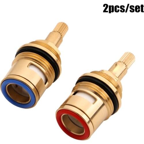 1PC Hot &cold Water Valve Core Bathtub Faucet 3/4" Ceramic Valve Replacement Filter Quarter Turn Mixer Fittings Accessories