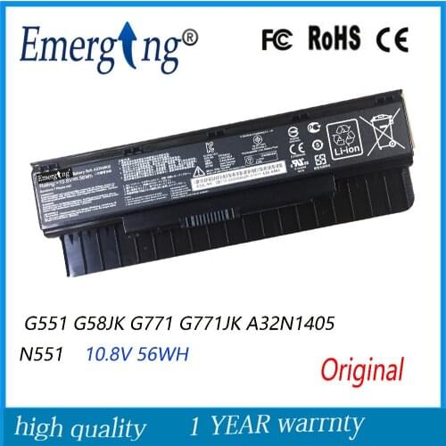 10.8V 56WH Original New Laptop Battery for ASUS G551 G58JK G771 G771JK A32N1405 N551
