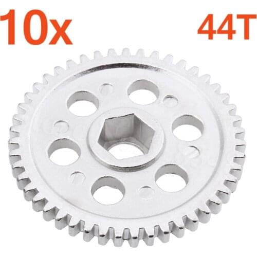 10pcs /Lot HSP 02040 Steel Metal 44T Spur Gear Upgrade Parts Fit 2 speed RC Car For Sonic Redcat Lightning STR 1/10 On Road