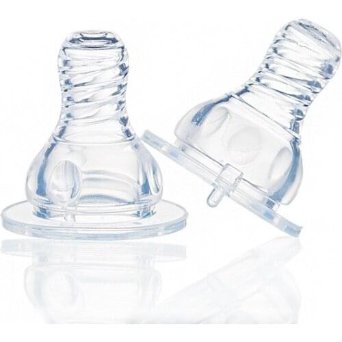 100 Pcs Water Drop-shaped Baby Feeding Bottle Replace Silicone Liquid Nipple Standard Caliber