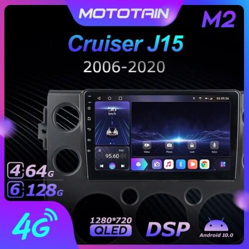1280*720 Android 10.0 Mototain Car Multimedia Auto Radio for Toyota FJ Cruiser J15 2006 - 2020 4G LTE Audio GPS Player 8 Core