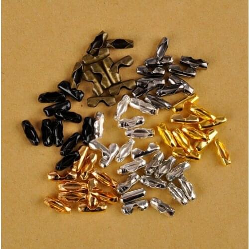 2000Pcs 1.5 2.0 2.4 3.2 mm Ball Beads Chain Connectors Clasps Diy Jewelry Chains Accessories Necklace Making Supplies