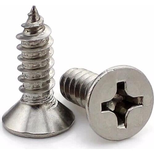 500pcs/lot M1 M1.2 M1.4 M1.5 M1.7 GB846 Stainless steel phillips countersunk / flat head self tapping screw KA