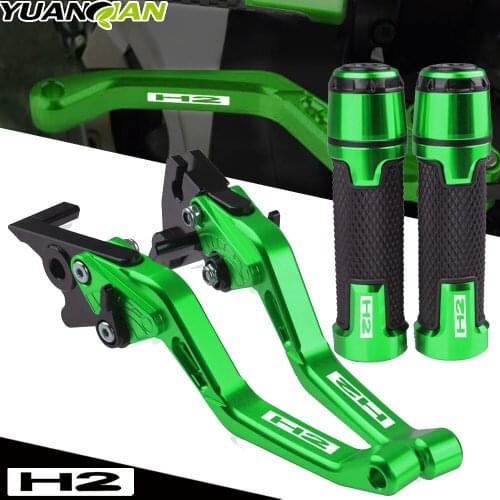Motorcycle accessories For KAWASAKI H2 H2R 2015-2016 Adjustable Foldable Extendable Brake Clutch Levers Handlebar Grips Handle