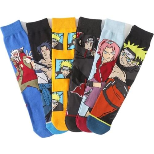Anime Ninja Cosplay personality in the trend of tube socks cotton cartoon socks for both men and women