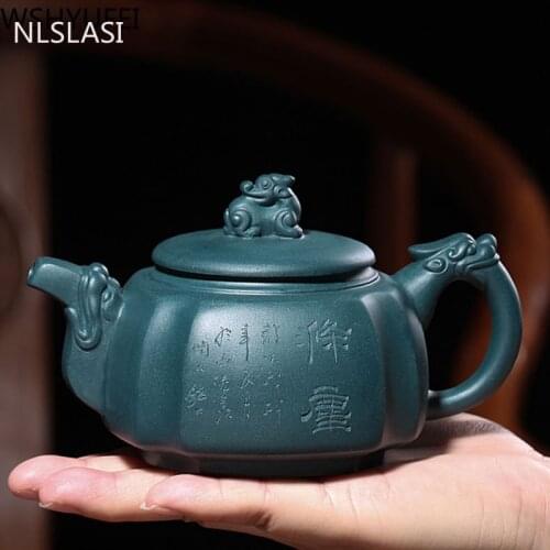 Yixing Authentic Tea pot Purple Clay filter Teapot Ore Green clay beauty kettle Master handmade Teaware Tea ceremony 290ml