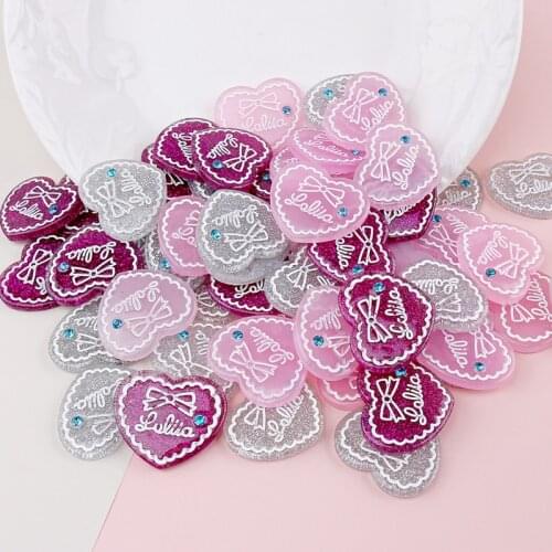 20pcs Glitter Love heart/strawberry Flatback Planar Resin Ornament DIY Craft Supplies Phone Shell Patch Art Material Accessories