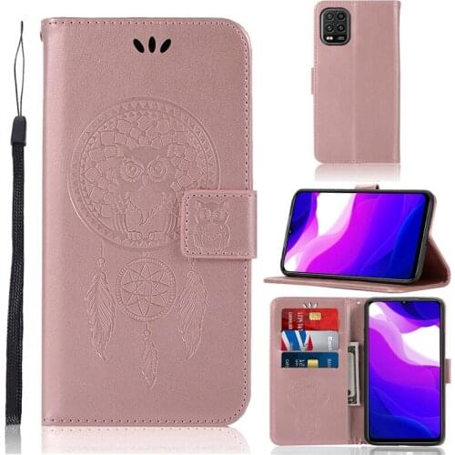 Phone Bag Case For Xiaomi Mi 10 Lite 5G Cover Owl Flip Leather Wallet Case For Xiaomi Mi 10 Lite Case For Xiaomi Mi 10 Lite Case