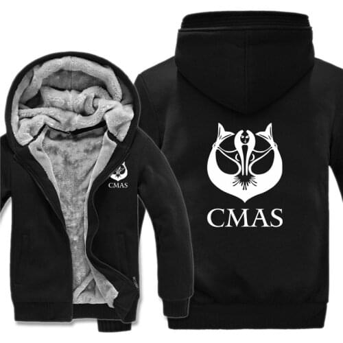 Scuba Diving CMAS Hoodies Fashion Jacket Winter Men Thick CMAS Sweatshirts Wool Liner Man Coat
