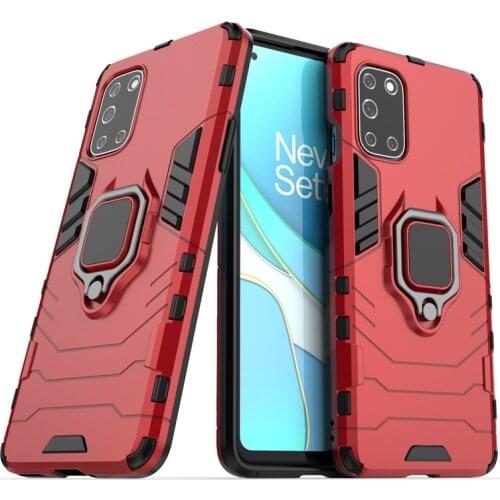 For OnePlus 8T Case For OnePlus 8T 8 7 Pro Cover Shockproof Silicone Armor Hard PC Stand Protective Phone Cover For OnePlus 8T