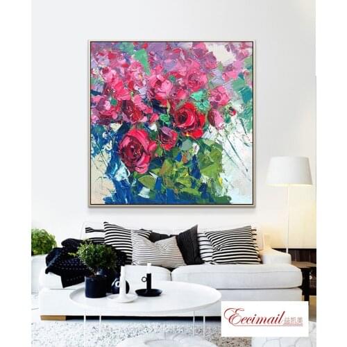 EECAMAIL Diamond Painted Diamond Embroidered Rose Flower Bedroom Living Room Stickers Diamond Cross Stitch 2019 New Restaurant