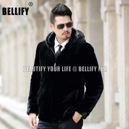 European Brand Design Black Male Real Mink Fur Jackets Business Style Ambitious Men Genuine Mink Fur Coats
