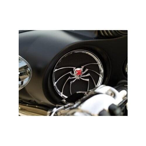 Chrome Spider Widow Speaker Grills Cover Fits For Harley Davidson Touring Electra STREET Glide Trikes 1996-2013