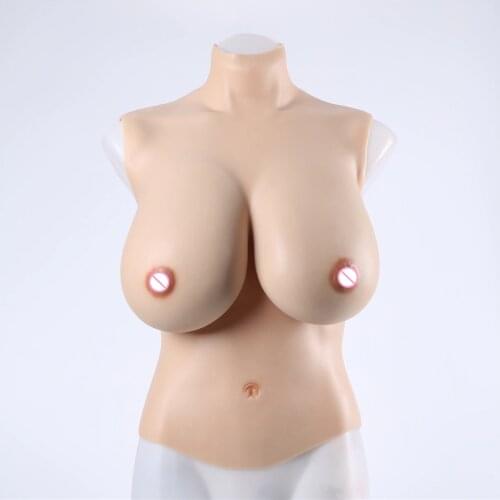 C-I Cup Realistic Silicone Breast Half Body Forms False Large Boobs for Male Cosplay Crossdresser Shemale Transgender