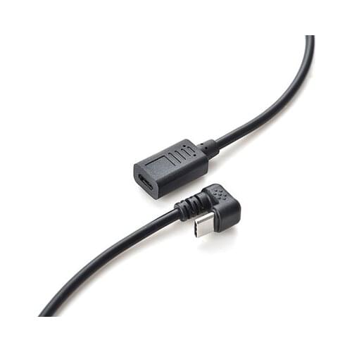 0.3 Meters Type-C USB 3.1 Male to USB-C Female 90 degree Extension Data Cable Extender Cord Reversible Design