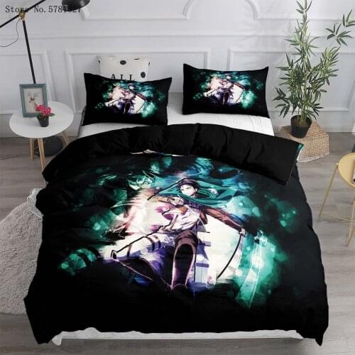 2/3 Pieces Bedding Set Attack on Titan/Attacking Giant Duvet Cover For Teen Kids Bed Quilt Cover Single Queen King Bed Cover Set