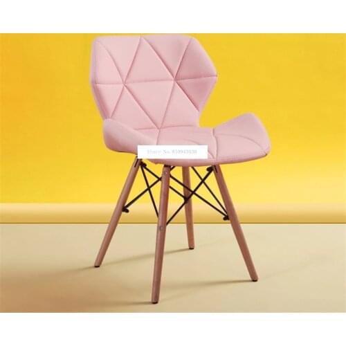 Wooden Leg Leisure Chair Modern Creative Living Room Chair Simple Household Coffee Dining Chair Backrest Office Computer Chair
