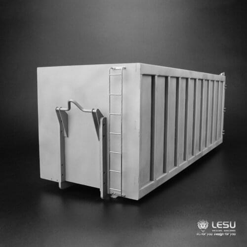 LESU Metal Roll On/Off Hydraulic Waste Bin 488MM for 1/14 8*8 RC Dumper Truck Car Model TH09765-SMT5