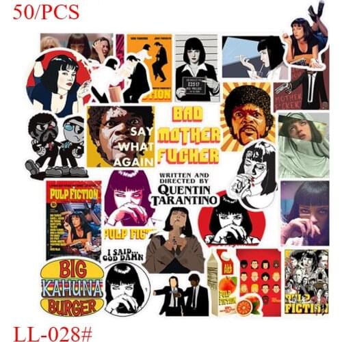 LL-028# 50/pcs Fiction PVC Graffiti sticker Classic Creative Design collection Gift High quality Printing