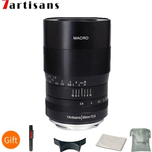 7artisans 60mm f2.8 1:1 Magnification Macro Lens Suitable for Sony E-mount Canon EOS RF Fuji M43 Nikon Z Mount Mirrorless Camera