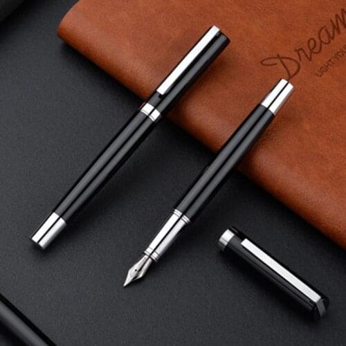 Metal Fountain Pen Creative Ink Pens Simple Calligraphy Pen For Students Writting Stationery Pen gift School Office Supplies