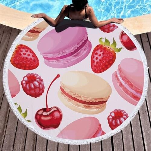Cute Macaron Style Summer Beach Towel Soft Microfiber Beach Sunbathing Swimming Towel Home Decor Wall Tapestry