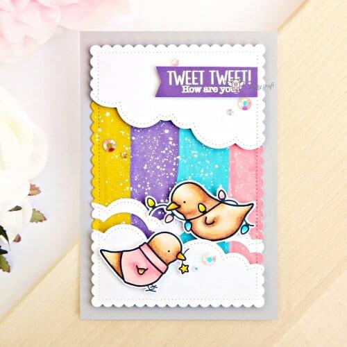 Mmao Crafts Metal Steel Cutting Dies New Wavy rectangular frame Stencil For DIY Scrapbooking Paper/photo Cards Embossing Dies